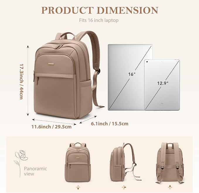 Travel Backpack for Women Personal Carry On Bag Business Weekender Hiking - Image 4