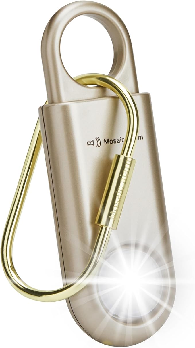 130dB Personal Safety Alarm Strobe Light. Loud Sound Keychain Siren by MosaicAlarm