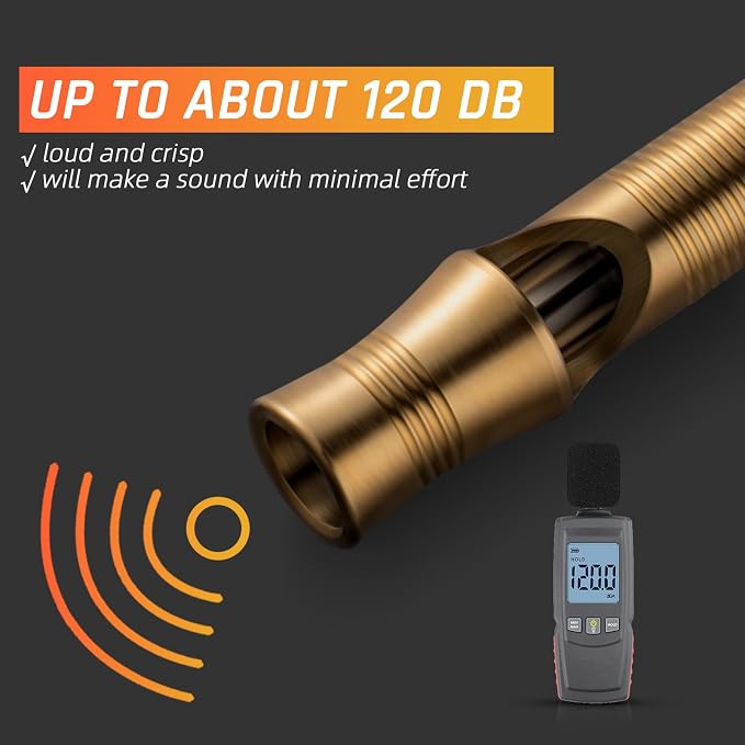TISUR Titanium Emergency Whistle, EDC Safety Whistles Necklace Loud up to 120db - Image 4