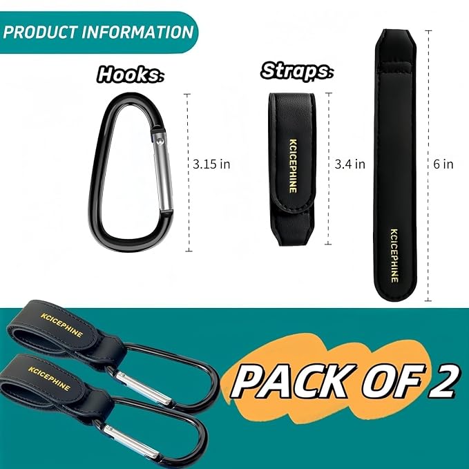 4Pack Universal Baby Stroller Hooks Clips - Image 6