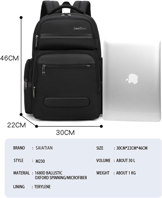 Professional Business Backpack for Men, 15.6inch Laptop Compartment - Image 2
