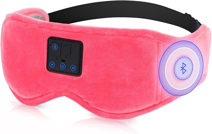 Sleep Mask with Bluetooth Headphones 3D Contour Sleeping Headphones 5.4 by GNEGNI