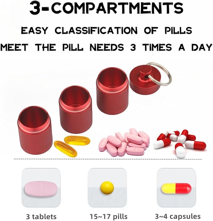 Waterproof Keychain Pill Holder - Image 2