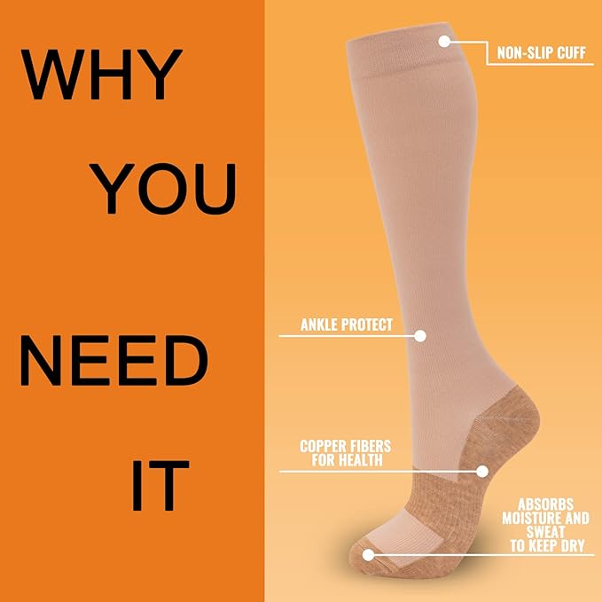 fenglaoda 8 Pairs Compression Socks - Image 2
