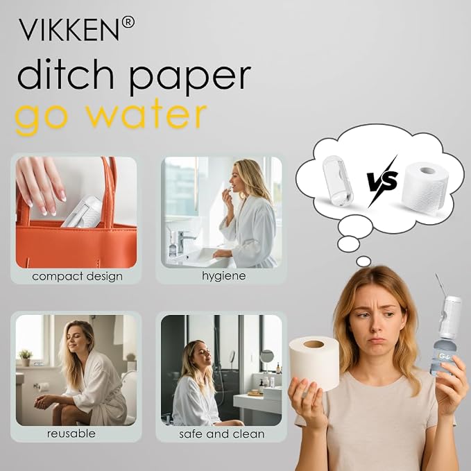 VIKKEN® 250ml iGo X Portable Travel Bidet USB-Type C Rechargeable Electric - Image 4