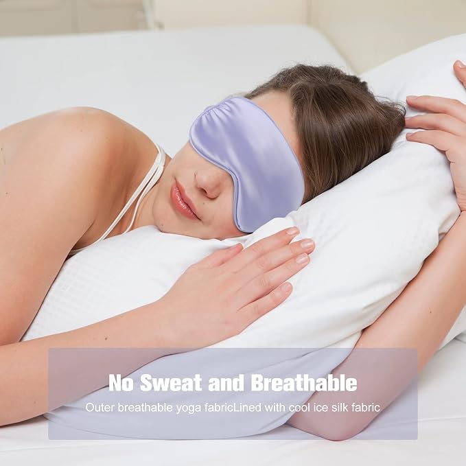 2Pack Silk Sleep Mask, IEKEODI Eye Mask - Image 3