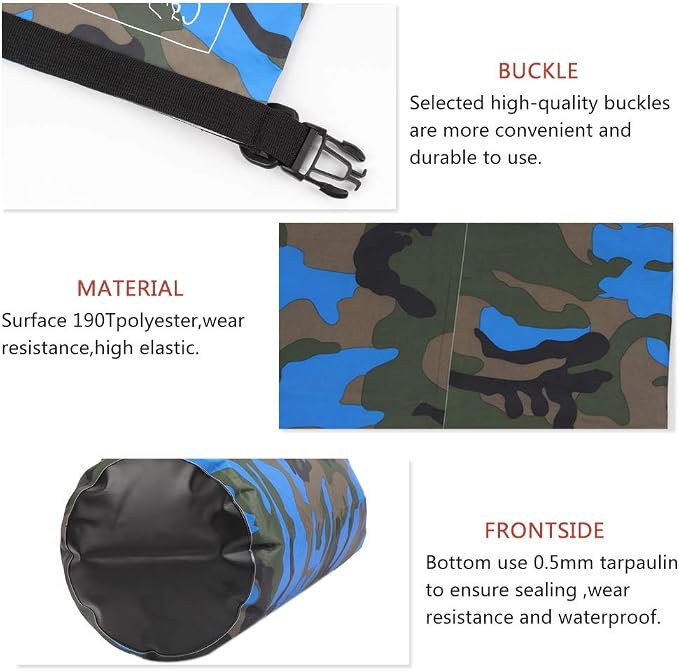 Waterproof Dry Bag 2L/5L/10L/15L/20L/30L, Roll Top Sack Keeps Gear Dry - Image 3