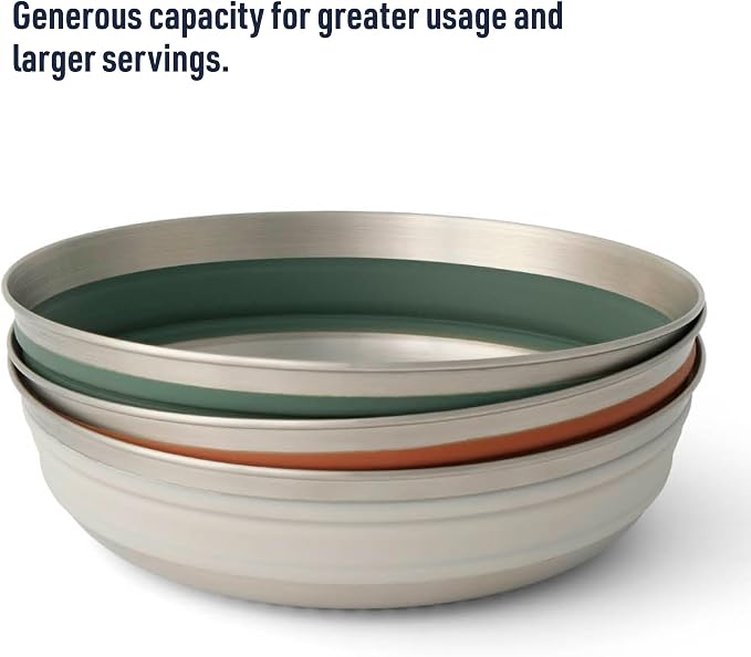 Sea to Summit Detour Stainless Steel Collapsible Bowl, Laurel Wreath Green - Image 5