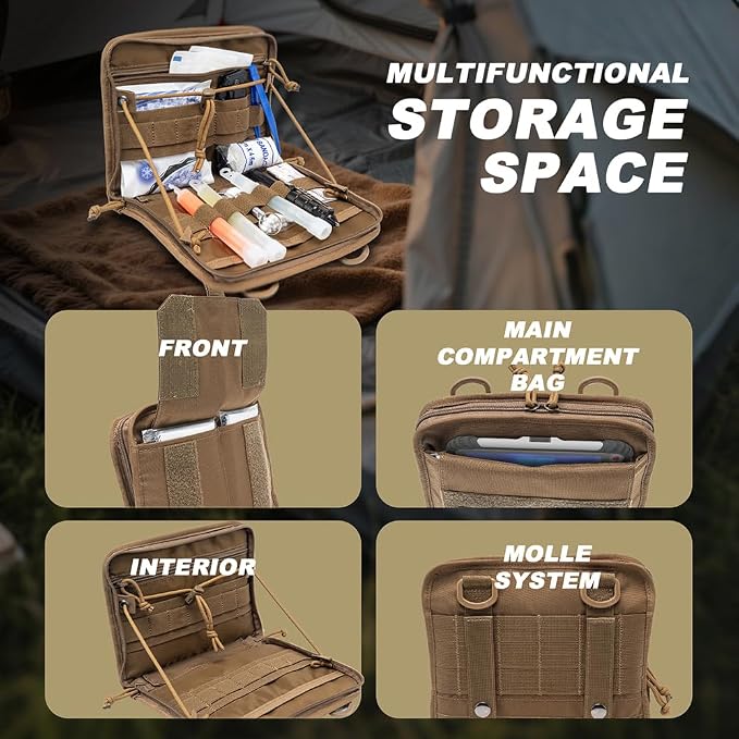 TSPRO Ultra Tactical Molle Admin Pouch Utility EDC Pouch Tool Organizer - Image 2
