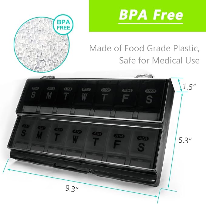 Extra Large Weekly Pill Organizer 2 Times a Day - Image 6