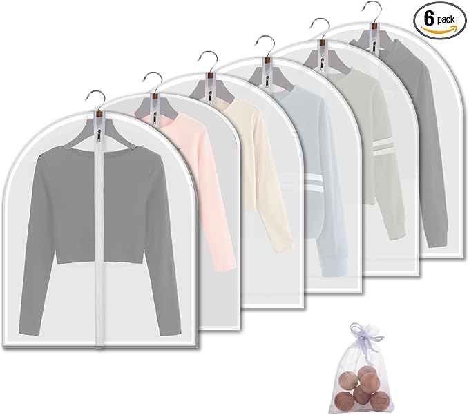 Plastic Garment Bags Clothing Storage Bags Hanging by MsKitchen