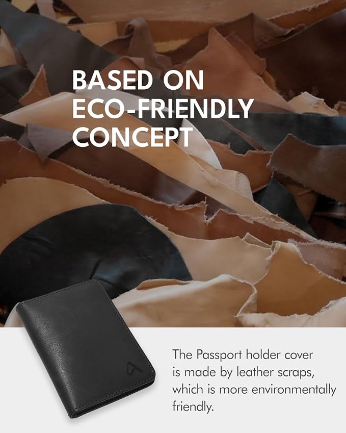ALLIVE Passport Holder for Travel, Genuine Leather Passport Holder Women Men - Image 2