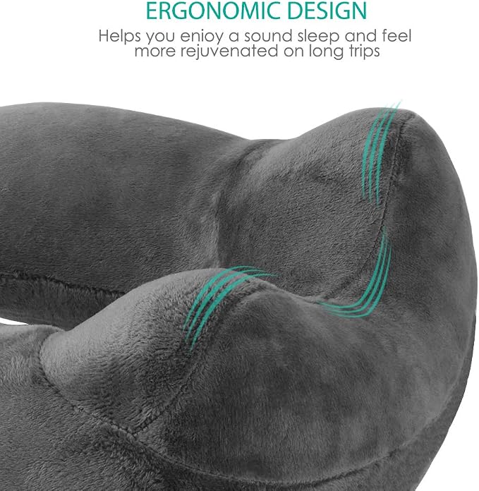 UROPHYLLA Inflatable Travel Pillow, Soft Velvet Inflatable Neck Pillow - Image 4