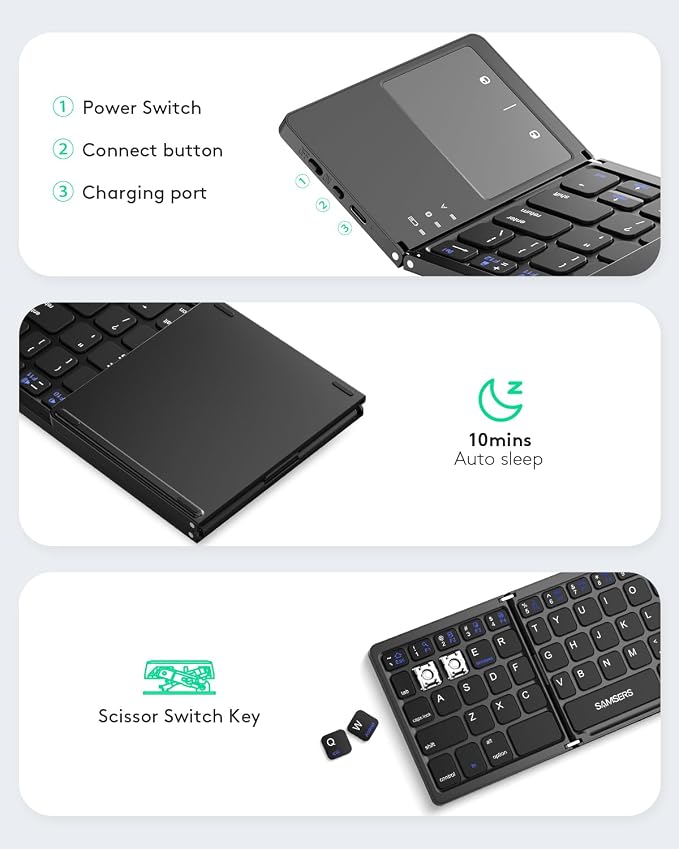 Samsers Foldable Bluetooth Keyboard - Image 6