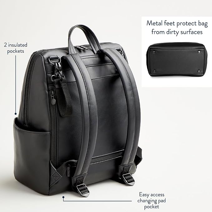 Itzy Ritzy Eras Diaper Bag Backpack – Large Capacity Sleek Daddy Diaper Bag - Image 7