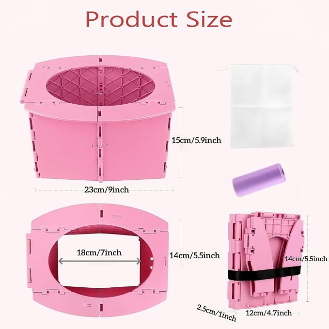 Travel Potty, Portable Potty Seat Foldable Travel Training Toilet Seat - Image 3
