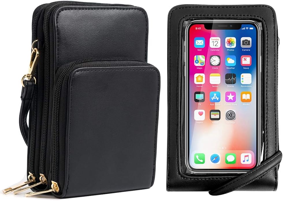 Crossbody Cellphone Purse Women Touch Screen Bag RFID Blocking Wallet Handbag by Borivilla