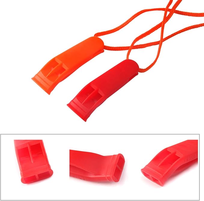 AUGSUN 10 Pcs Safety Whistle Marine Whistle Plastic Whistles - Image 3