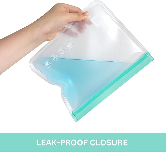 12 Pack Variety Reusable Food Storage Bags, Food Grade Silicone PEVA Material - Image 4