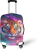 Galaxy Tiger Suitcase Cover Zipper Closure Travel Luggage Protector by Dremagia