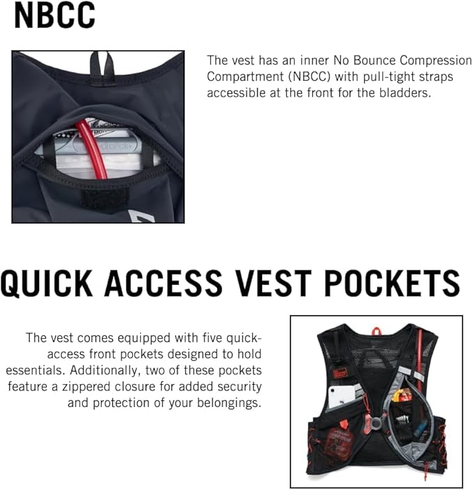 USWE Rush 8L Bike Hydration Vest, Adjustable Chest Straps Running Hydration Vest - Image 6