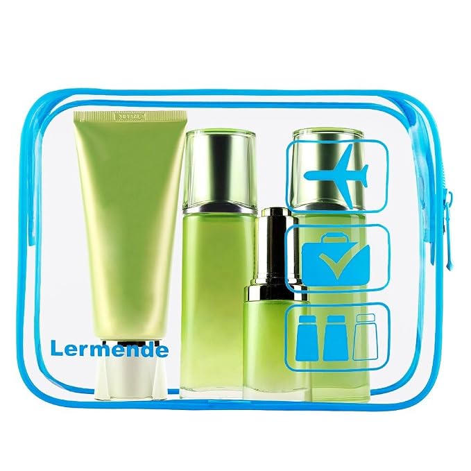 Lermende 2pcs Clear Toiletry Bag TSA Approved Travel Bag, Carry On - Image 6
