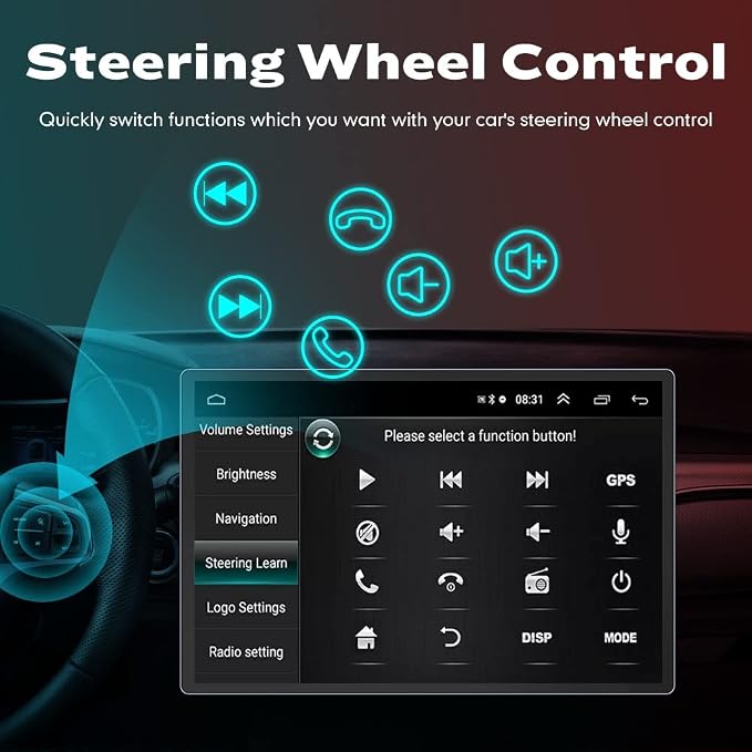 Kunfine CarPlay Android Auto Navigation Stereo GPS Radio Reverse Camera Display - Image 7