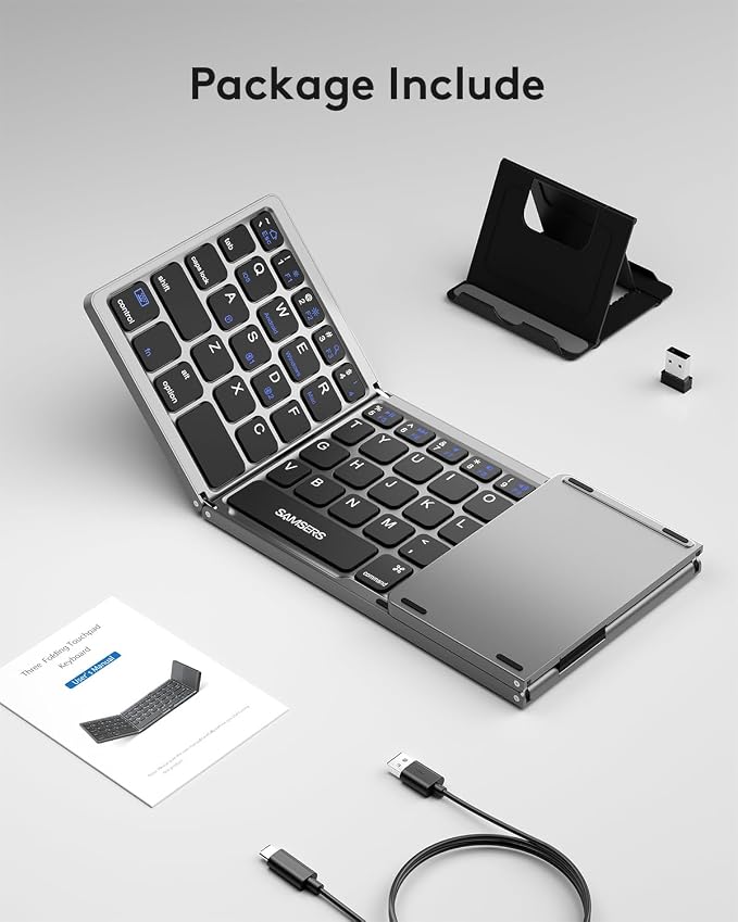 Samsers Multi-Device Foldable Bluetooth Keyboard - Image 9