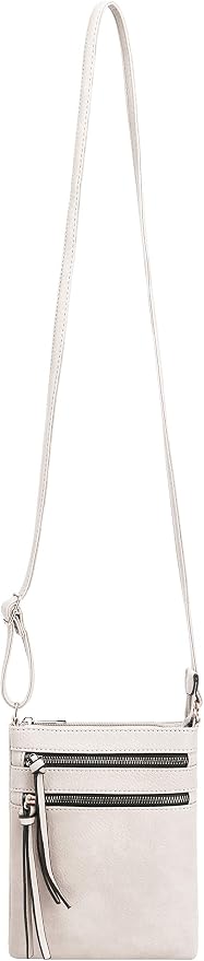 DELUXITY | Crossbody Purse Bag | Functional Multi Pocket Double Zipper Purse | - Image 6