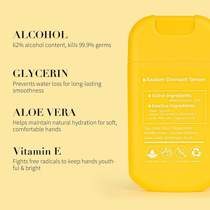 Power Mist Hand Sanitizer Spray, Scented Hydrating Hand Sanitizers Travel Size - Image 4