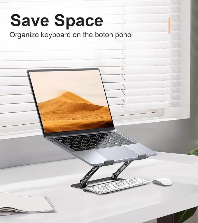 Adjustable Laptop Stand for Desk, Portable Laptop Stand Holder and Riser - Image 4