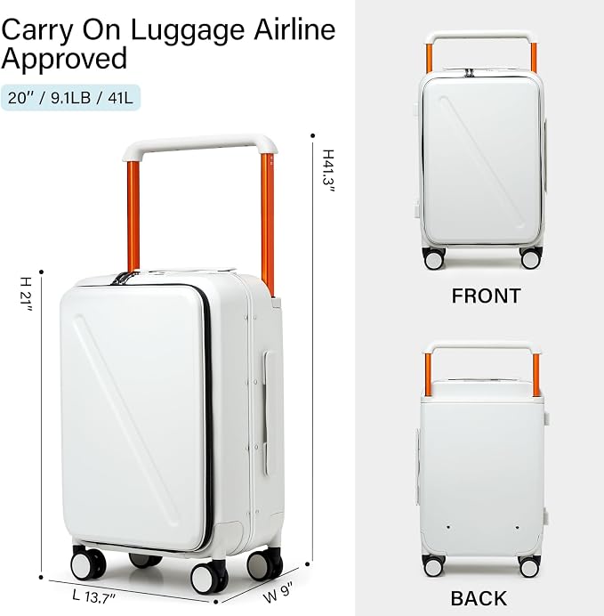 MILADA Wide Handle Carry On Luggage - Image 3