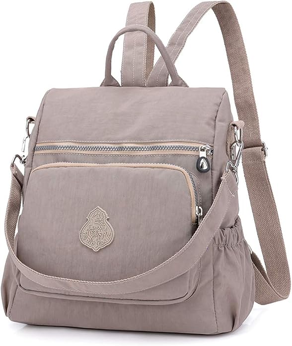MINTEGRA Women Shoulder Backpack Multi-Pocket Nylon Purse Large Capacity - Image 2