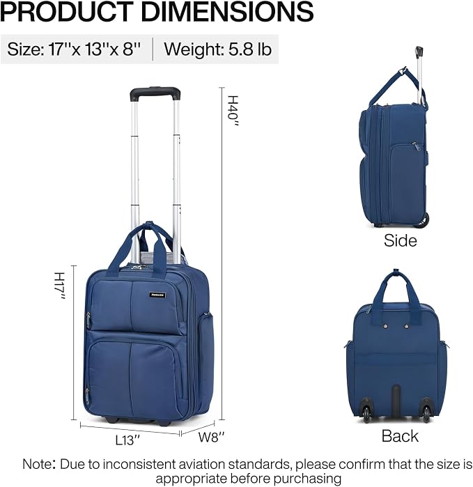 Hanke Softside Underseat Carry On Luggage - Image 3