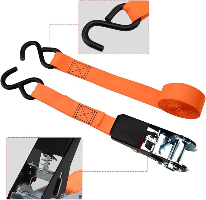 XSTRAP STANDARD Ratchet Tie Down Straps 4 Pk 10 Ft- 300 Lbs Load Cap- 900 Lbs - Image 3