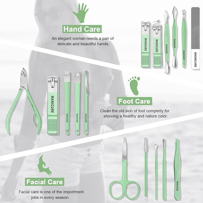 Manicure Set Professional Nail Clippers Pedicure Kit - Image 2