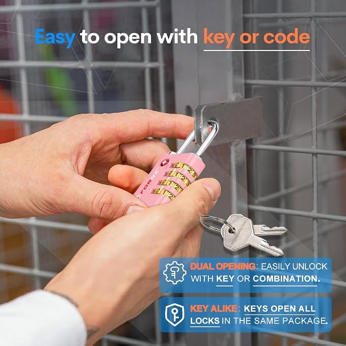 Forge Dual-Opening: Key or Combination Access Lock, TSA Approved Locks - Image 5