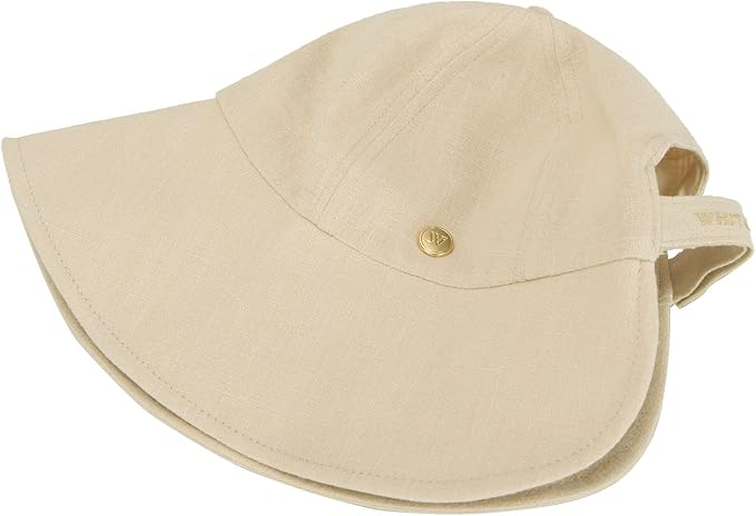Linen Victorian Bonnet Hat Sun Cap, Foldable Summer Visor | New Katy - Image 5