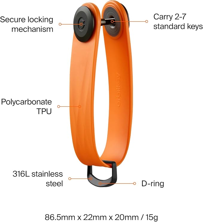 Orbitkey New Active Key Organizer Lite w/updated D-Ring | Weather Resistant - Image 5