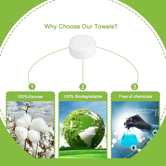 Compressed Towel Camping Hiking Travel Reusable Clean Towels Coin Tissues Bulk - Image 9