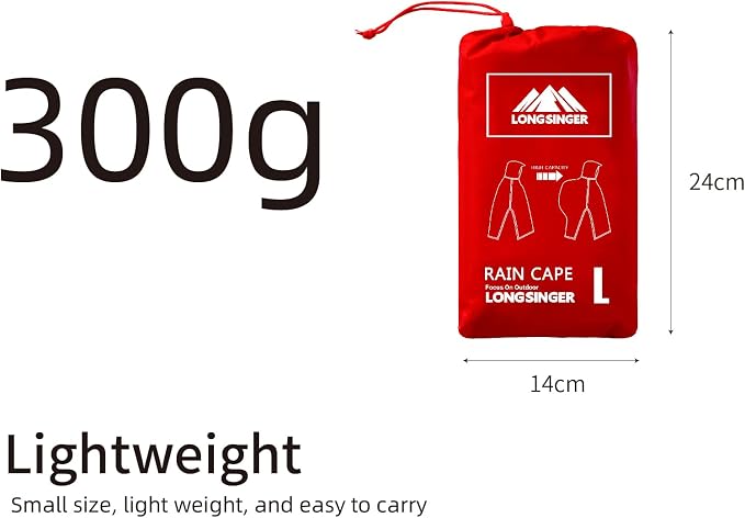 longsinger Hooded Rain Poncho for Adult - Image 5