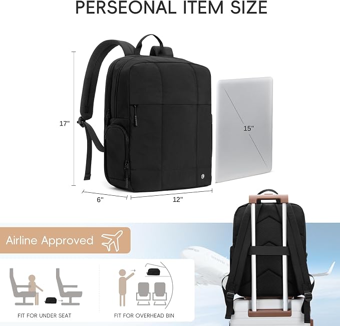 CLUCI Lightweight Travel Backpack Carry on Flight Approved, Puffy Gym Backpack - Image 4