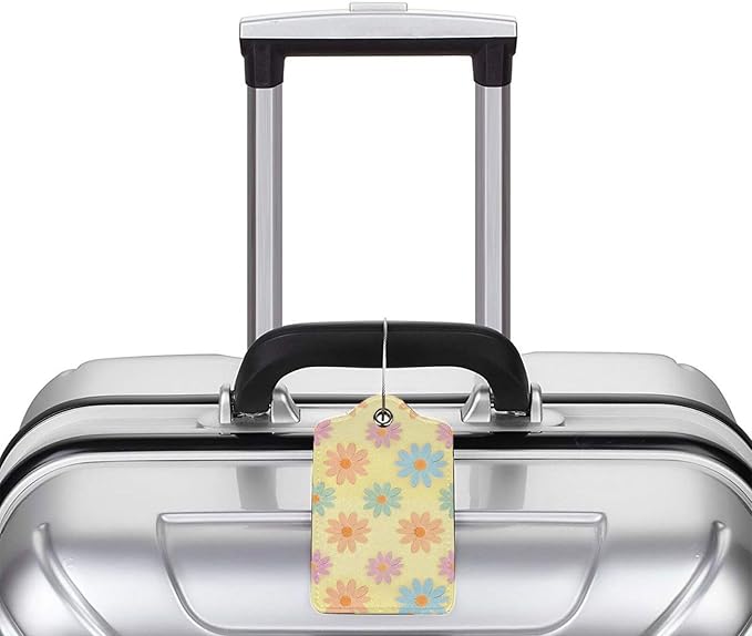 Flowers Leather Luggage Tag - Image 5