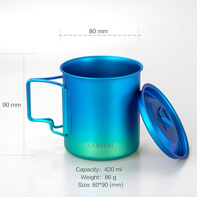 Titanium Camping Pot Mug 15oz - Image 2