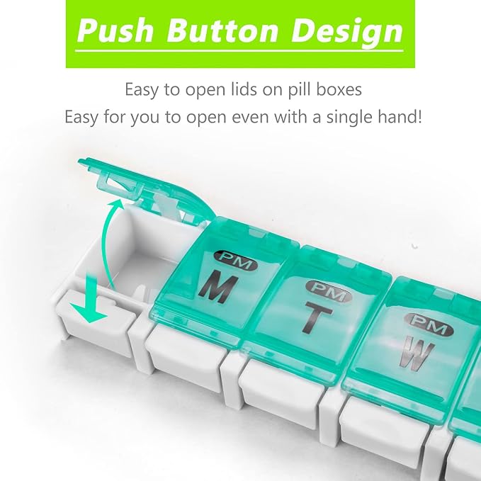 Extra Large Weekly Pill Organizer 2 Times a Day - Image 3