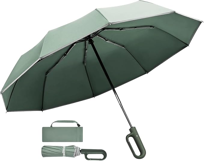TradMall Travel Umbrella, 280T Fabric Windproof Automatic Portable Compact by TradMall