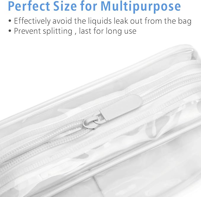 PACKISM Clear Toiletry Bag, 5 Pack TSA Approved Toiletry Bag Quart Size Bag - Image 6