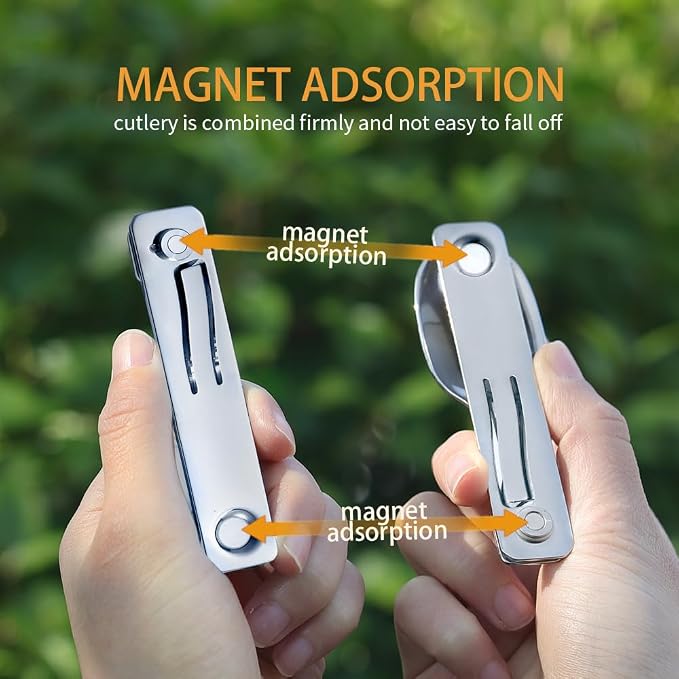 Roxon C2 Camping Utensil 2 in 1 Detachable Folding Cutlery - Image 4