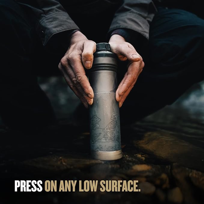GRAYL UltraPress Titanium 16.9 oz Water Purifier & Filter Bottle - Image 5