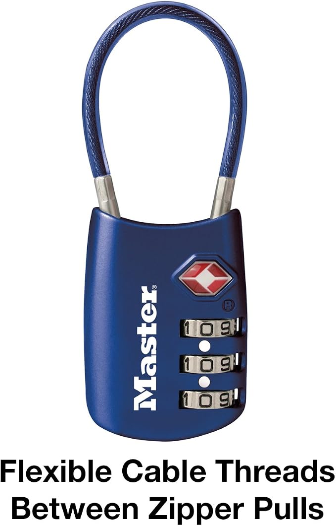Master Lock Blue Set Your Own Combination TSA Approved Luggage Lock, Travel - Image 6